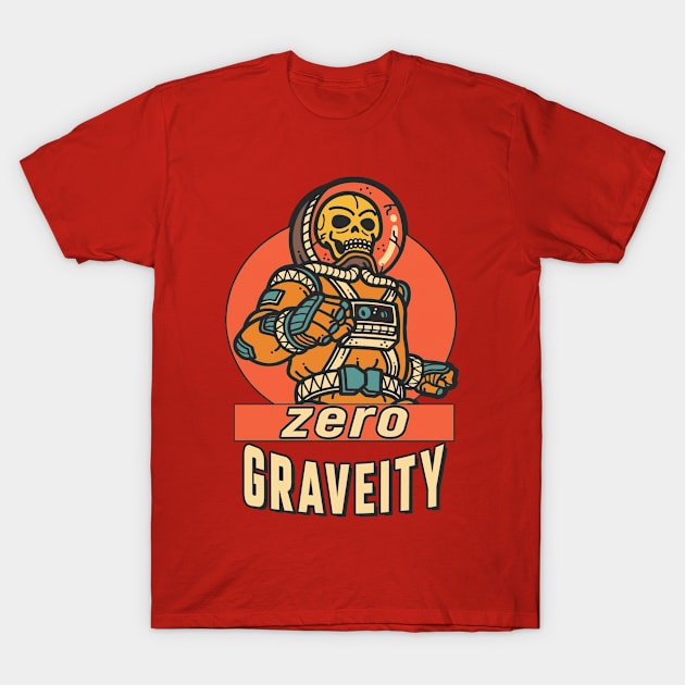 Fun Halloween Vintage Space Race Zero Graveity T-Shirt by Quick Beach